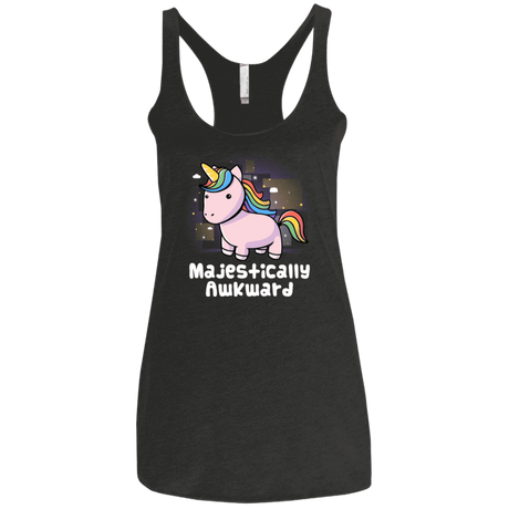 T-Shirts Vintage Black / X-Small Majestically Awkward Women's Triblend Racerback Tank