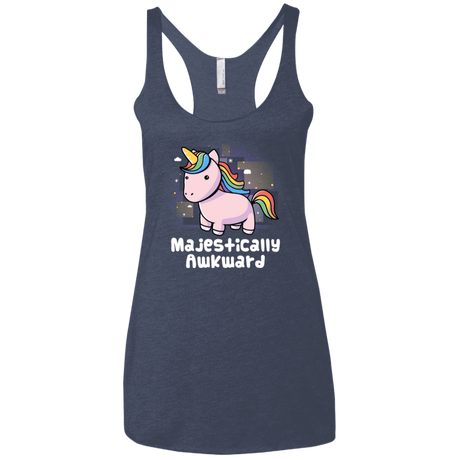 T-Shirts Vintage Navy / X-Small Majestically Awkward Women's Triblend Racerback Tank
