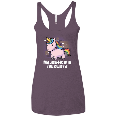 T-Shirts Vintage Purple / X-Small Majestically Awkward Women's Triblend Racerback Tank