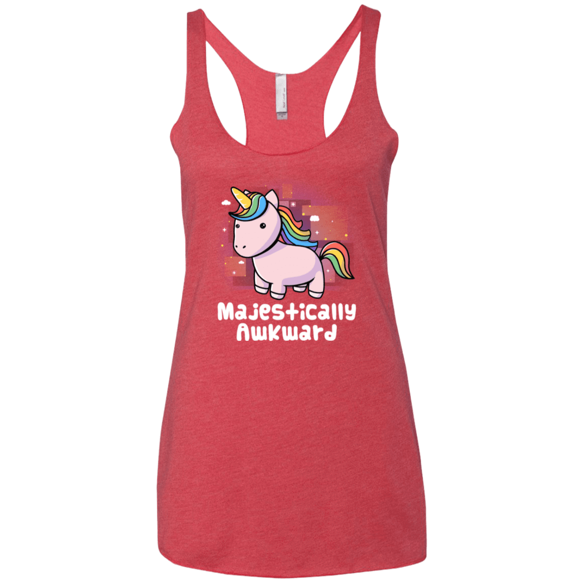 T-Shirts Vintage Red / X-Small Majestically Awkward Women's Triblend Racerback Tank