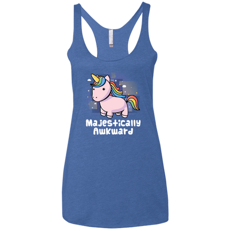 T-Shirts Vintage Royal / X-Small Majestically Awkward Women's Triblend Racerback Tank