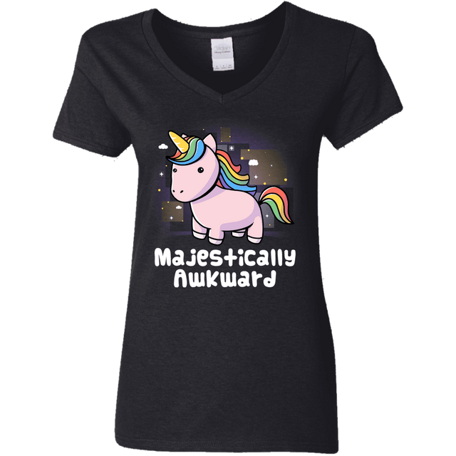 T-Shirts Black / S Majestically Awkward Women's V-Neck T-Shirt