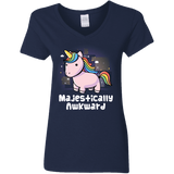 T-Shirts Navy / S Majestically Awkward Women's V-Neck T-Shirt