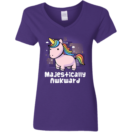 T-Shirts Purple / S Majestically Awkward Women's V-Neck T-Shirt