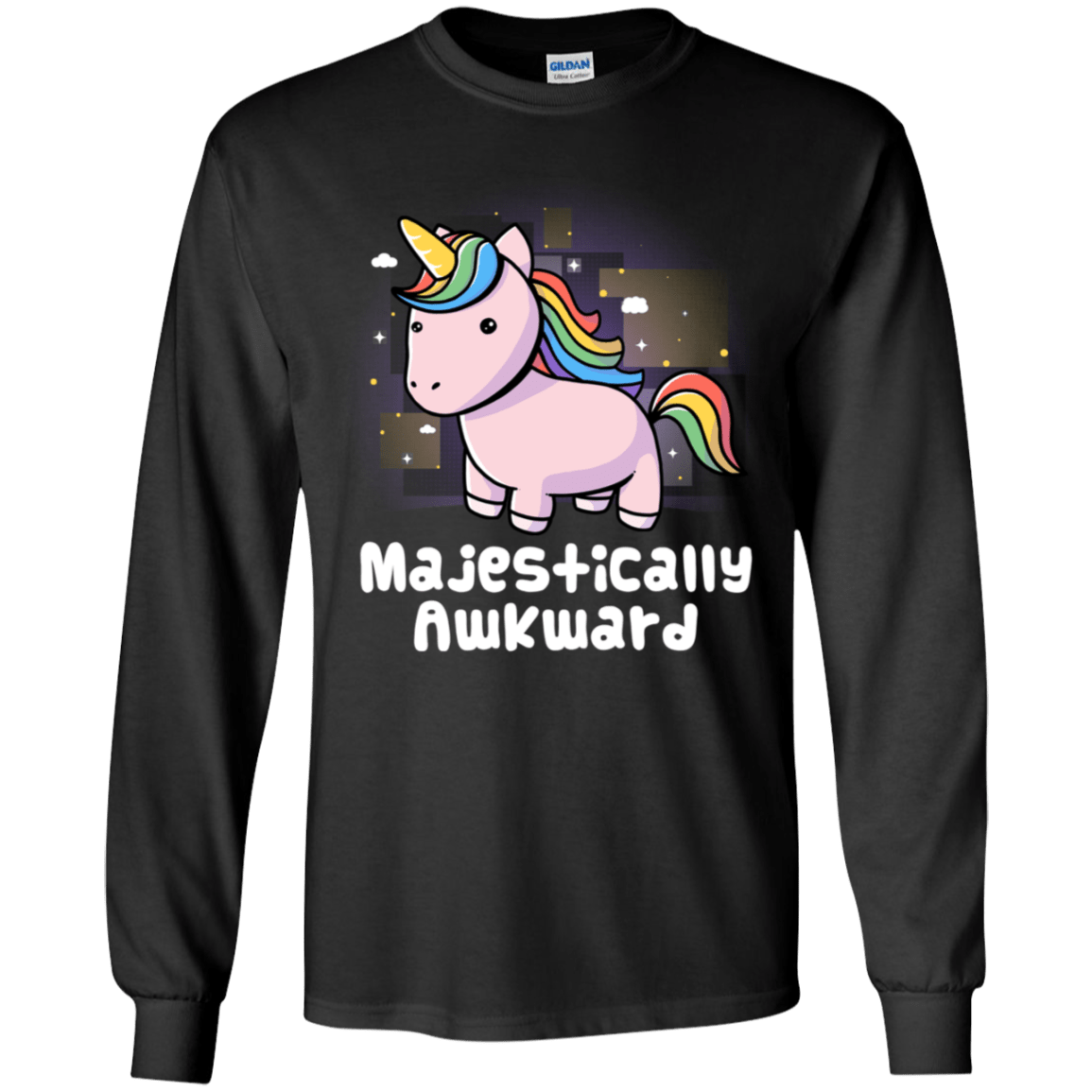 T-Shirts Black / YS Majestically Awkward Youth Long Sleeve T-Shirt