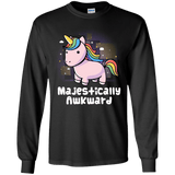 T-Shirts Black / YS Majestically Awkward Youth Long Sleeve T-Shirt