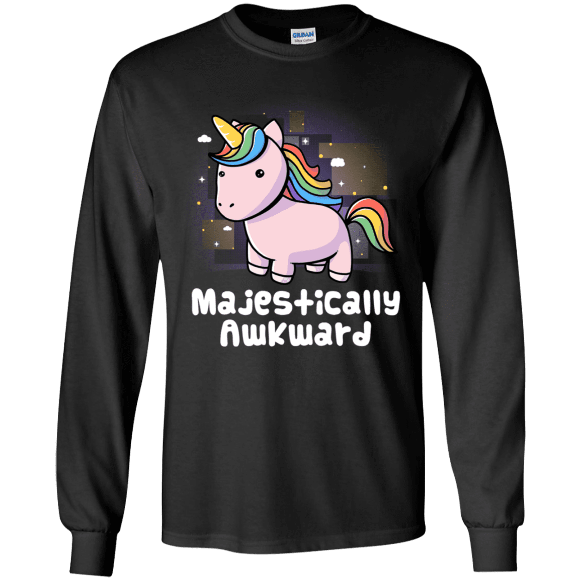 T-Shirts Black / YS Majestically Awkward Youth Long Sleeve T-Shirt