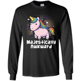 T-Shirts Black / YS Majestically Awkward Youth Long Sleeve T-Shirt