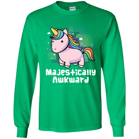 T-Shirts Irish Green / YS Majestically Awkward Youth Long Sleeve T-Shirt