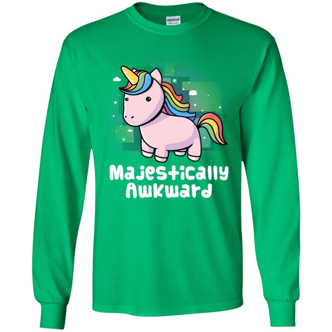T-Shirts Irish Green / YS Majestically Awkward Youth Long Sleeve T-Shirt