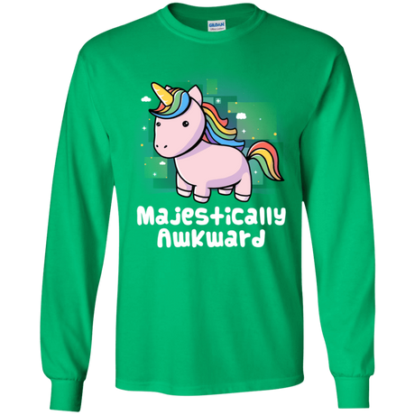 T-Shirts Irish Green / YS Majestically Awkward Youth Long Sleeve T-Shirt