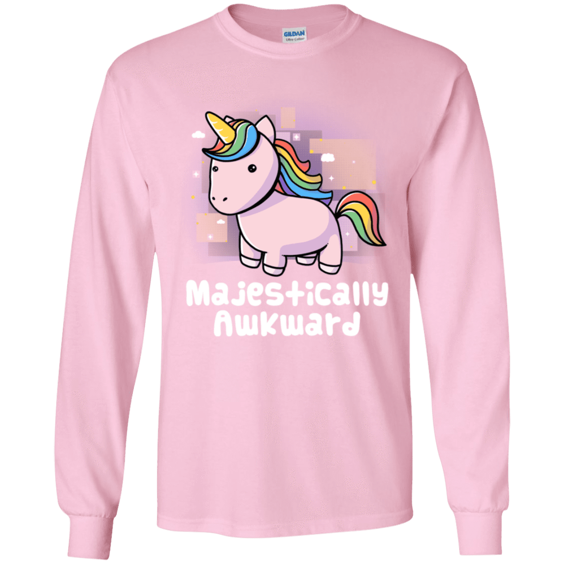 T-Shirts Light Pink / YS Majestically Awkward Youth Long Sleeve T-Shirt