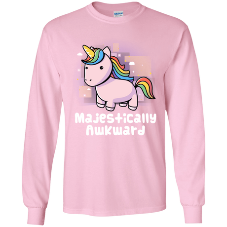 T-Shirts Light Pink / YS Majestically Awkward Youth Long Sleeve T-Shirt