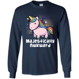 T-Shirts Navy / YS Majestically Awkward Youth Long Sleeve T-Shirt