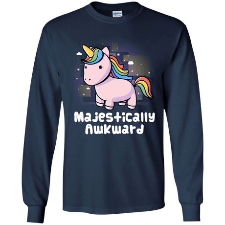 T-Shirts Navy / YS Majestically Awkward Youth Long Sleeve T-Shirt