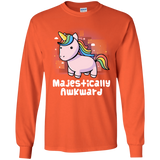 T-Shirts Orange / YS Majestically Awkward Youth Long Sleeve T-Shirt