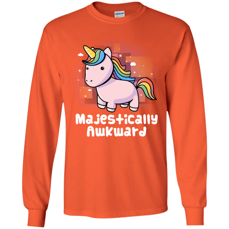 T-Shirts Orange / YS Majestically Awkward Youth Long Sleeve T-Shirt
