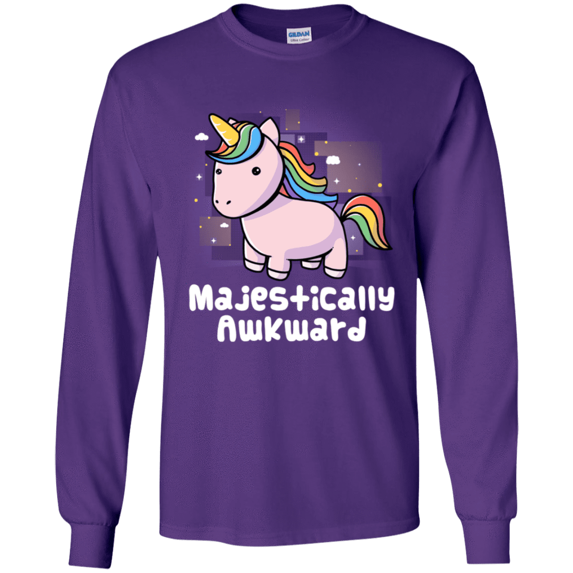 T-Shirts Purple / YS Majestically Awkward Youth Long Sleeve T-Shirt