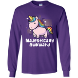T-Shirts Purple / YS Majestically Awkward Youth Long Sleeve T-Shirt