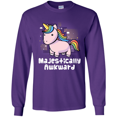 T-Shirts Purple / YS Majestically Awkward Youth Long Sleeve T-Shirt