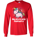 T-Shirts Red / YS Majestically Awkward Youth Long Sleeve T-Shirt