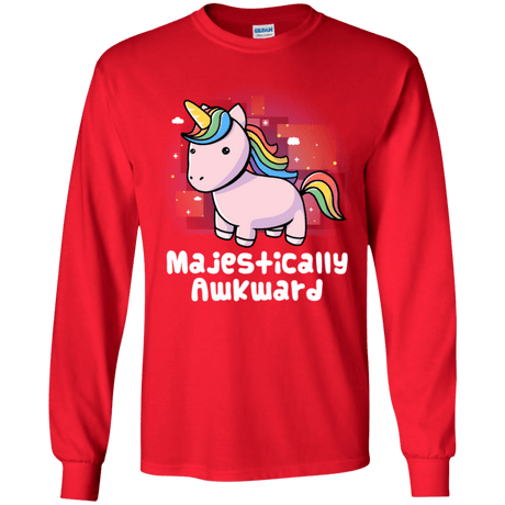 T-Shirts Red / YS Majestically Awkward Youth Long Sleeve T-Shirt
