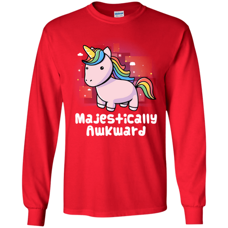 T-Shirts Red / YS Majestically Awkward Youth Long Sleeve T-Shirt