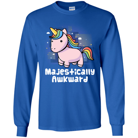 T-Shirts Royal / YS Majestically Awkward Youth Long Sleeve T-Shirt