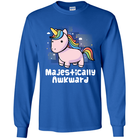 T-Shirts Royal / YS Majestically Awkward Youth Long Sleeve T-Shirt