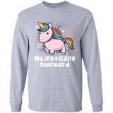 T-Shirts Sport Grey / YS Majestically Awkward Youth Long Sleeve T-Shirt