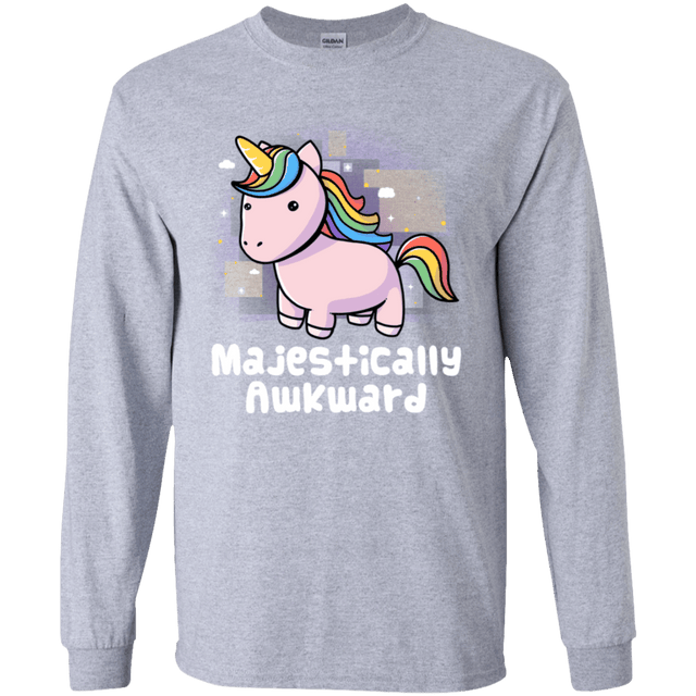 T-Shirts Sport Grey / YS Majestically Awkward Youth Long Sleeve T-Shirt