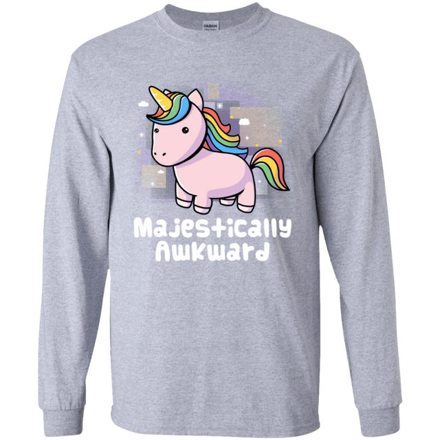 T-Shirts Sport Grey / YS Majestically Awkward Youth Long Sleeve T-Shirt