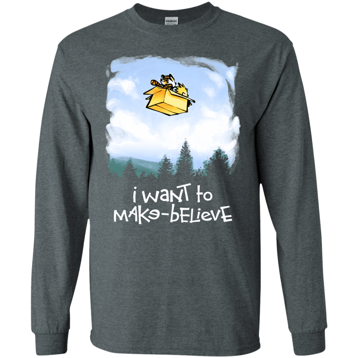 T-Shirts Dark Heather / S Make Believe Men's Long Sleeve T-Shirt