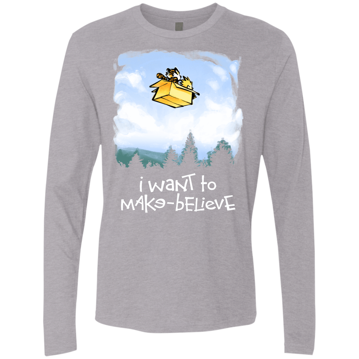 T-Shirts Heather Grey / S Make Believe Men's Premium Long Sleeve