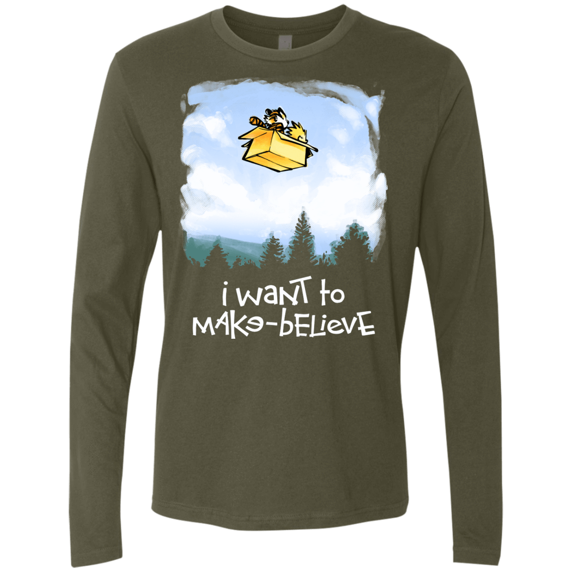 T-Shirts Military Green / S Make Believe Men's Premium Long Sleeve