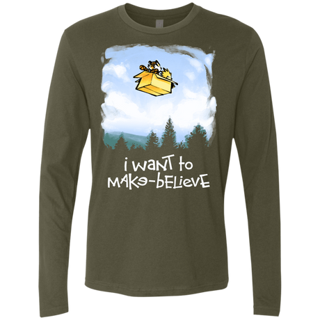 T-Shirts Military Green / S Make Believe Men's Premium Long Sleeve