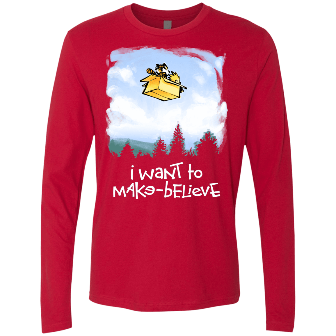 T-Shirts Red / S Make Believe Men's Premium Long Sleeve