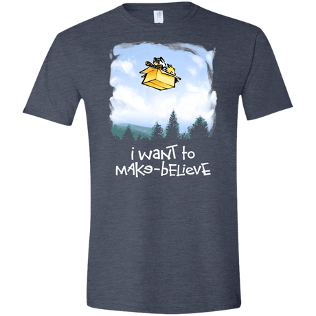 T-Shirts Heather Navy / S Make Believe Men's Semi-Fitted Softstyle