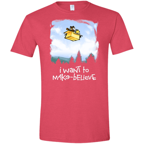 T-Shirts Heather Red / S Make Believe Men's Semi-Fitted Softstyle