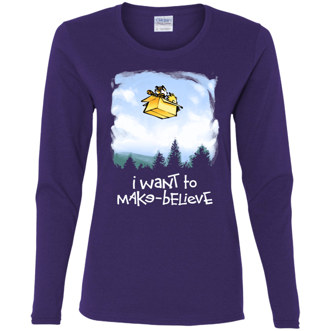 T-Shirts Purple / S Make Believe Women's Long Sleeve T-Shirt