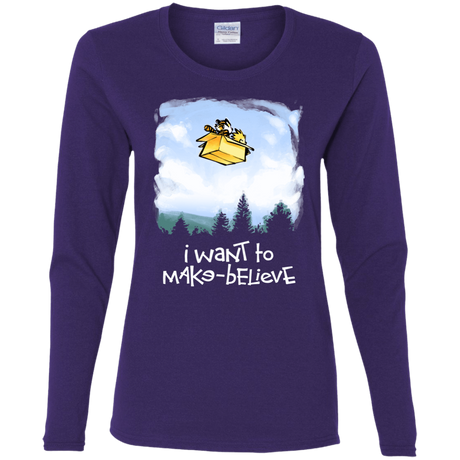 T-Shirts Purple / S Make Believe Women's Long Sleeve T-Shirt