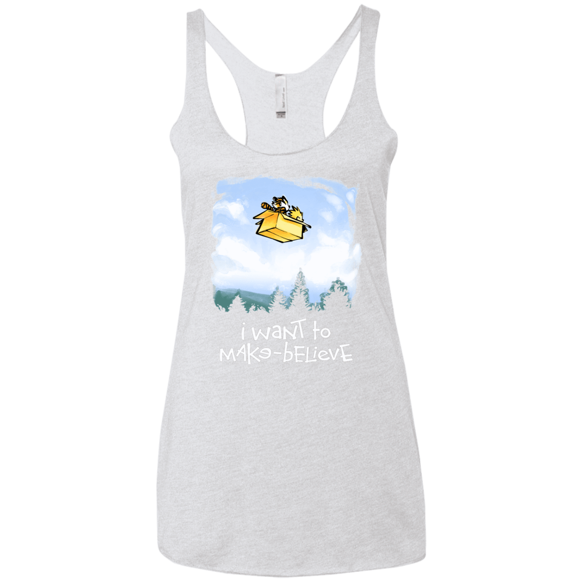 T-Shirts Heather White / X-Small Make Believe Women's Triblend Racerback Tank