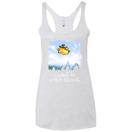 T-Shirts Heather White / X-Small Make Believe Women's Triblend Racerback Tank