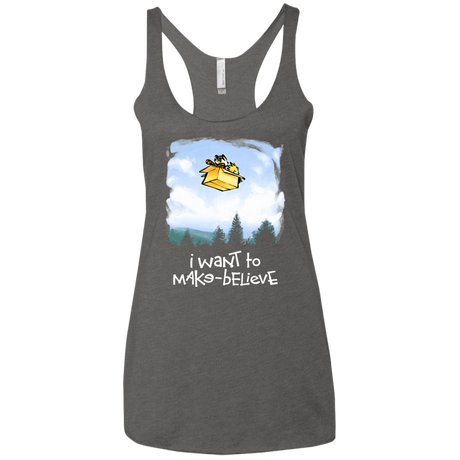 T-Shirts Premium Heather / X-Small Make Believe Women's Triblend Racerback Tank