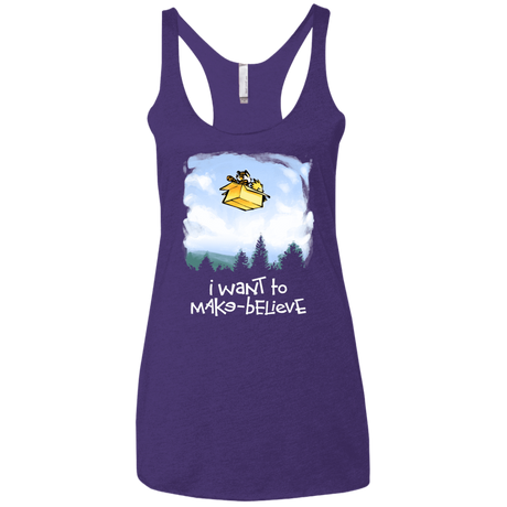 T-Shirts Purple Rush / X-Small Make Believe Women's Triblend Racerback Tank