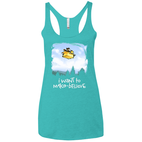 T-Shirts Tahiti Blue / X-Small Make Believe Women's Triblend Racerback Tank