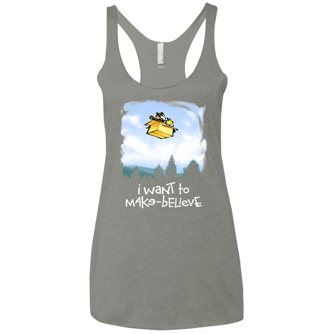 T-Shirts Venetian Grey / X-Small Make Believe Women's Triblend Racerback Tank