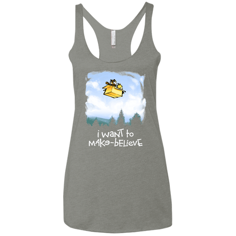 T-Shirts Venetian Grey / X-Small Make Believe Women's Triblend Racerback Tank
