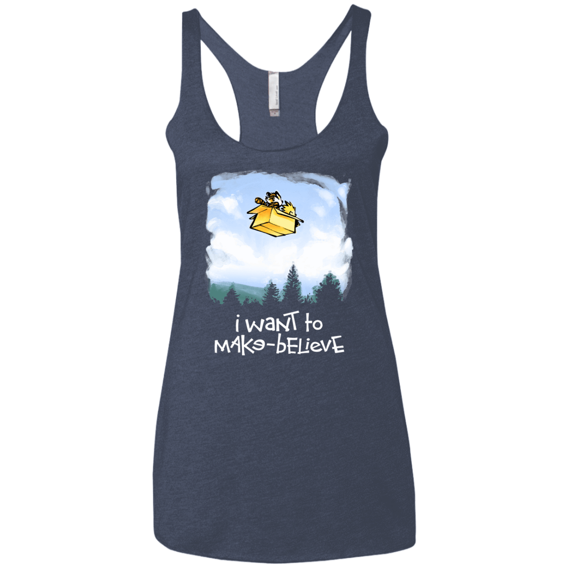 T-Shirts Vintage Navy / X-Small Make Believe Women's Triblend Racerback Tank