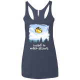 T-Shirts Vintage Navy / X-Small Make Believe Women's Triblend Racerback Tank